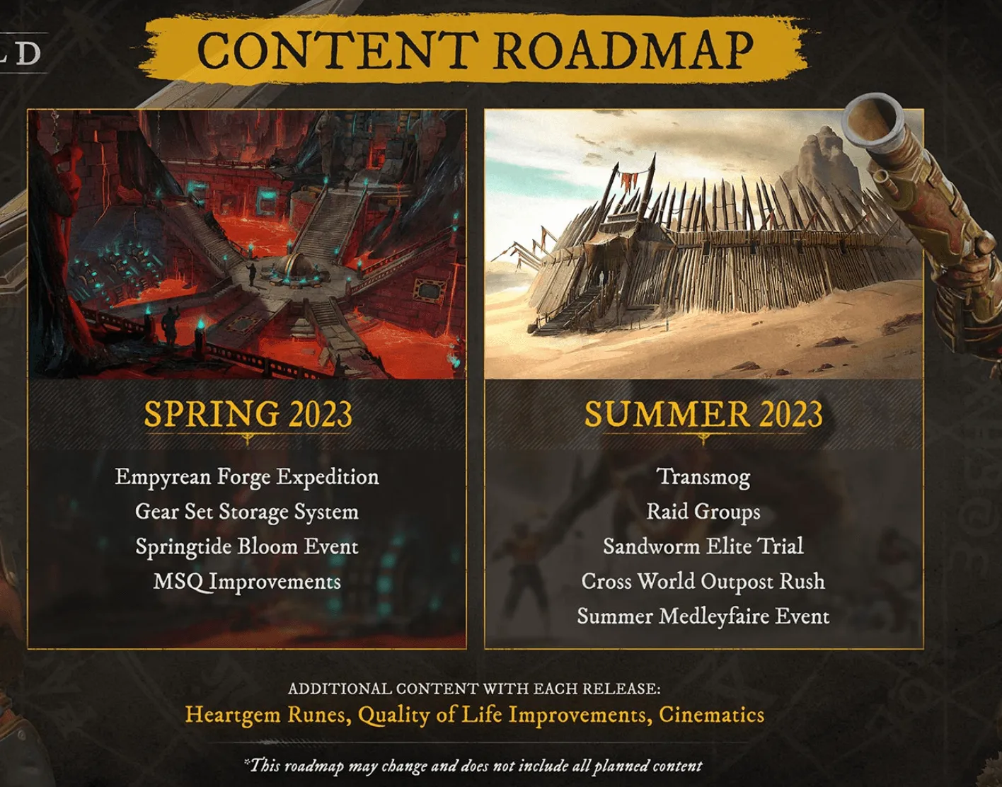 New World Roadmap - Spring 2023 and Summer 2023