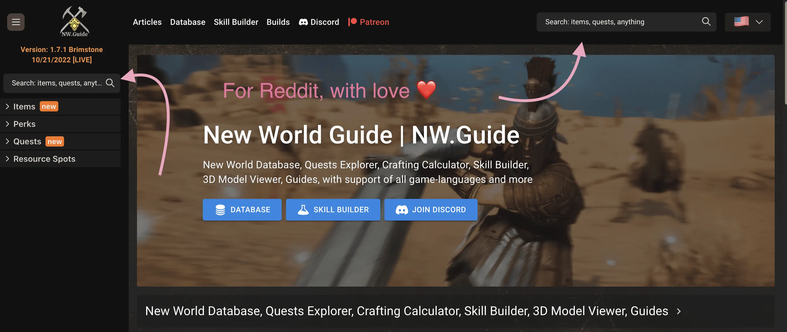 New World Guide for Reddit, with love ^_^